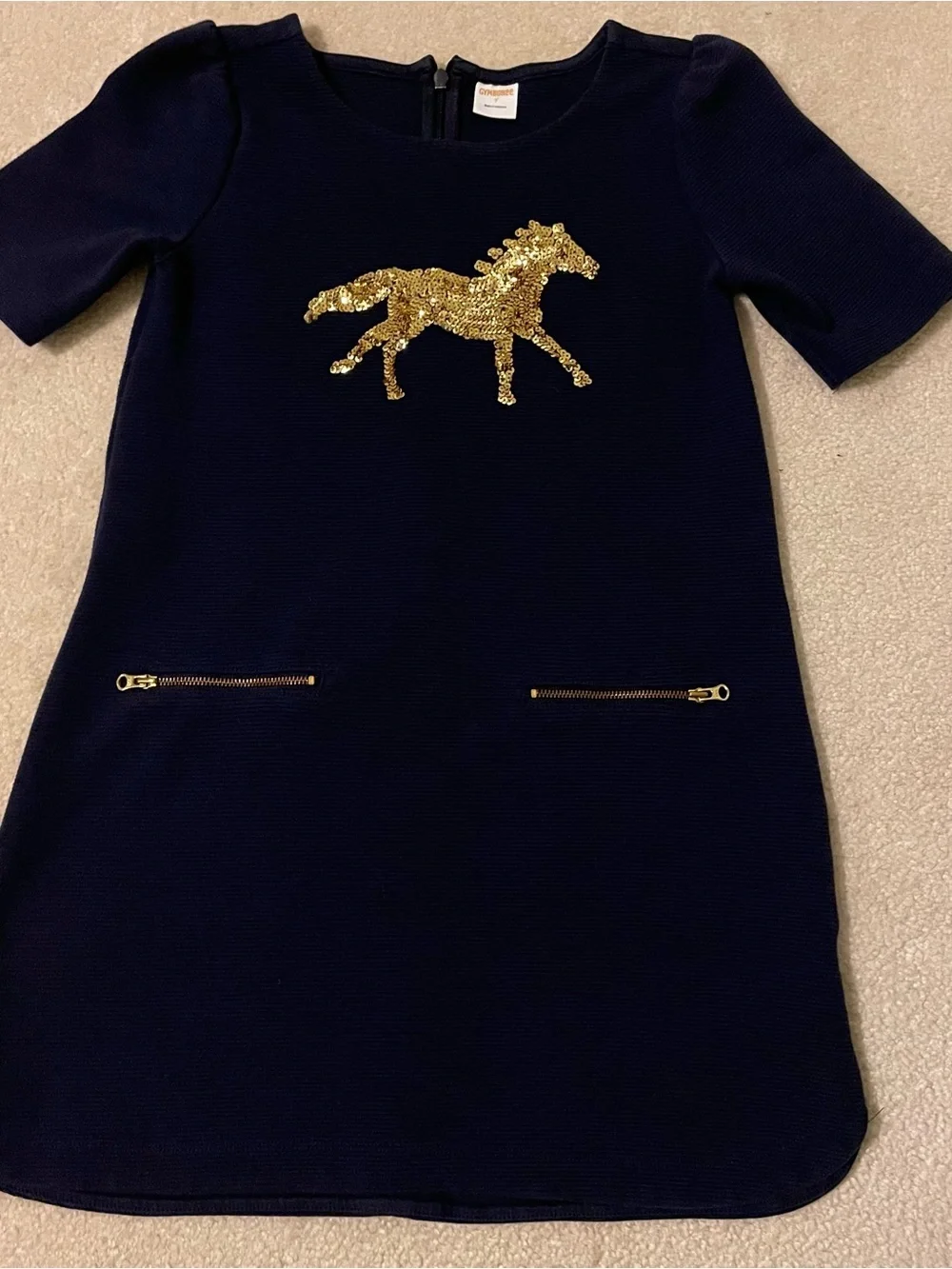 Gymboree sequin horse dress size 7 EUC
